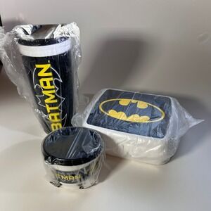 Tupperware Batman Snack Cup Tumbler Sandwich Keeper Set DC Comics Kids Snack Cup